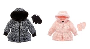 Image of sale on Kids Flocked Peplum Jacket & Mittens 9m-4y