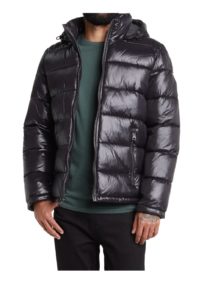 Image of sale on Hooded Solid Puffer Jacket