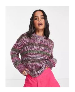 Image of sale on Jjxx Crew Neck Sweater in Purple Space Dye