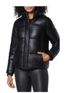 Image of sale on Faux Leather Puffer Jacket