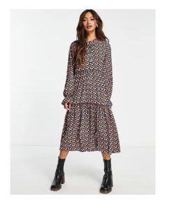 Image of sale on Vella Printed Tiered Maxi Dress in Multi