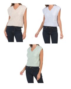 Image of sale on V-neck Cable Knit Vest