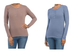 Image of sale on Long Sleeve Henley Top