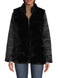 Image of sale on Faux Fur Quilted Jacket
