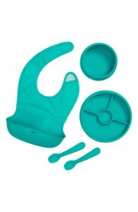 Image of sale on Silicone Bib, Bowl, Plate and Spoons Set