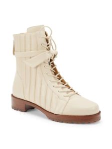 Image of sale on ​clarita Leather Quilted Combat Boots