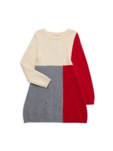 Image of sale on Little Girl’s Colorblock Sweater Dress