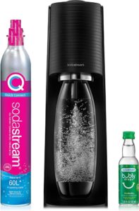 Image of sale on Sodastream Terra Sparkling Water Maker (black) with Co2, Dws Bottle and Bubly Drop