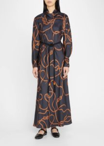 Image of sale on Rope-print Cowl-neck Maxi Dress