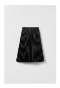 Image of sale on Girls Faux Leather Pleated Midi Skirt