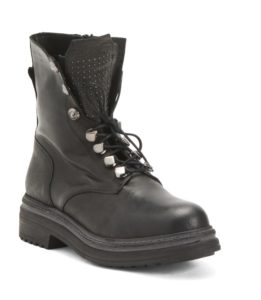 Image of sale on Leather Laced Up Hardware Booties