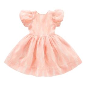 Image of sale on Fit & Flare Dress with Puff Sleeves