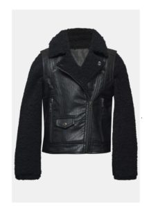 Image of sale on Faux Leather and Sherpa Moto Jacket