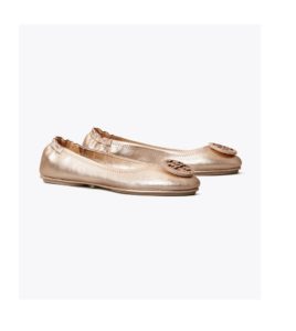 Image of sale on Minnie Travel Ballet Flat, Metallic Leather