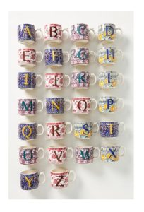 Image of sale on Blockprinted Monogram Mug