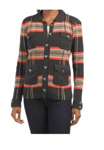 Image of sale on Plaid Collared Cardigan