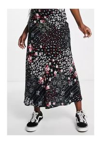 Image of sale on Bias Maxi Skirt in Patchwork Floral