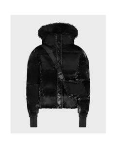 Image of sale on Kid’s Fur Trim Coat W/ Side Bag, Size 14-20