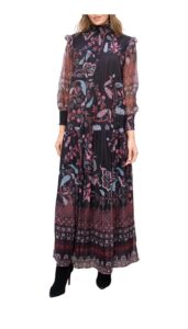 Image of sale on Paisley Smocked Trim Maxi Dress
