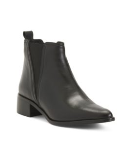 Image of sale on Leather Pointy Toe Gore Boots