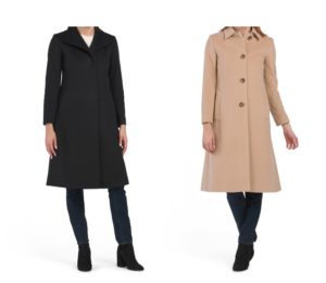 Image of sale on Long Wool Blend Coat with Buttons