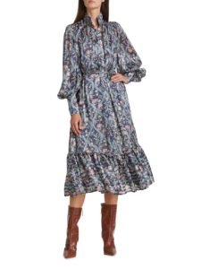 Image of sale on Canter Belted Silk-blend Midi-dress