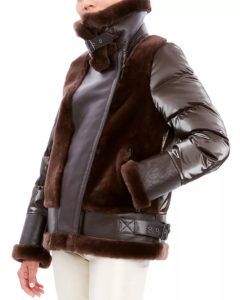 Image of sale on Mel Shearling Panel Down Puffer Coat