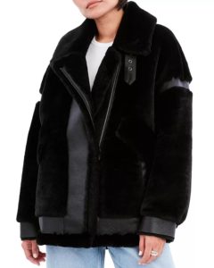 Image of sale on Sean Geniune Shearling & Leather Coat