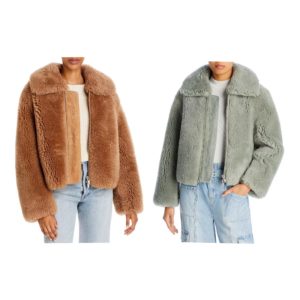 Image of sale on Kala Shearling Zip Front Coat