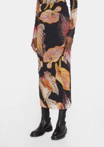 Image of sale on Botanical-print Tulle Midi Skirt