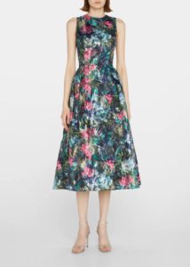 Image of sale on Pleated Floral-print Dress