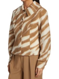 Image of sale on Olenagz Zebra-print Wool Shirt-jacket