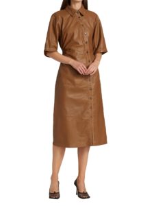 Image of sale on Nirangz Faux Leather Midi Dress
