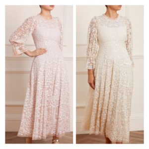 Image of sale on Filigree Lace Sequin Ankle Gown