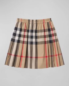 Image of sale on Girl’s Hilde Pleated Vintage Check Skirt, Size 3-14