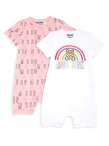 Image of sale on Baby’s 2-piece Logo Teddy Bear Bodysuit Set