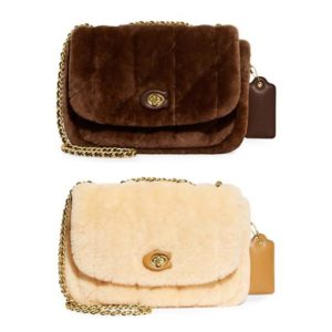 Image of sale on Pillow Madison Quilted Shearling & Leather Shoulder Bag