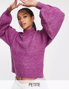Image of sale on Petite Puff Sleeve Sweater