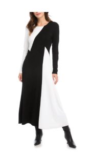 Image of sale on Long Sleeve Colorblock Maxi Dress