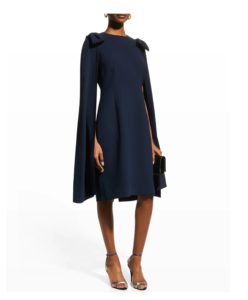 Image of sale on Split-sleeve Crepe Dress W/ Bows
