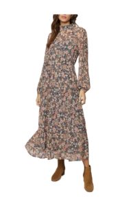 Image of sale on Flower Power Long Sleeve Maxi Dress
