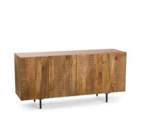 Image of sale on 4 Door Wood Fluteboard Cabinet