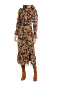 Image of sale on Paisley Long Sleeve Midi Dress