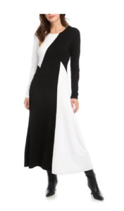 Image of sale on Long Sleeve Colorblock Maxi Dress