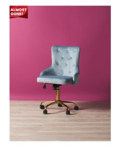 Image of sale on 36in Velvet Chair with Metal Base