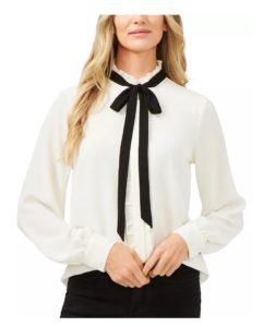 Image of sale on Bow Tie Ruffle Blouse