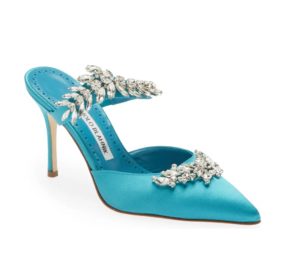 Image of sale on Lurum Crystal Leaf Pointed Toe Mule