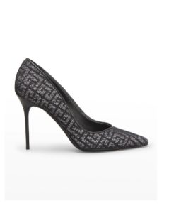 Image of sale on Ruby Monogram Mesh Stiletto Pumps