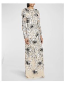 Image of sale on Mavlina Floral Sequin Organza Gown