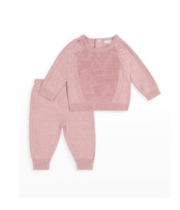 Image of sale on Girl’s Cable Knit Sweater W/ Pants, Size 12m-24m